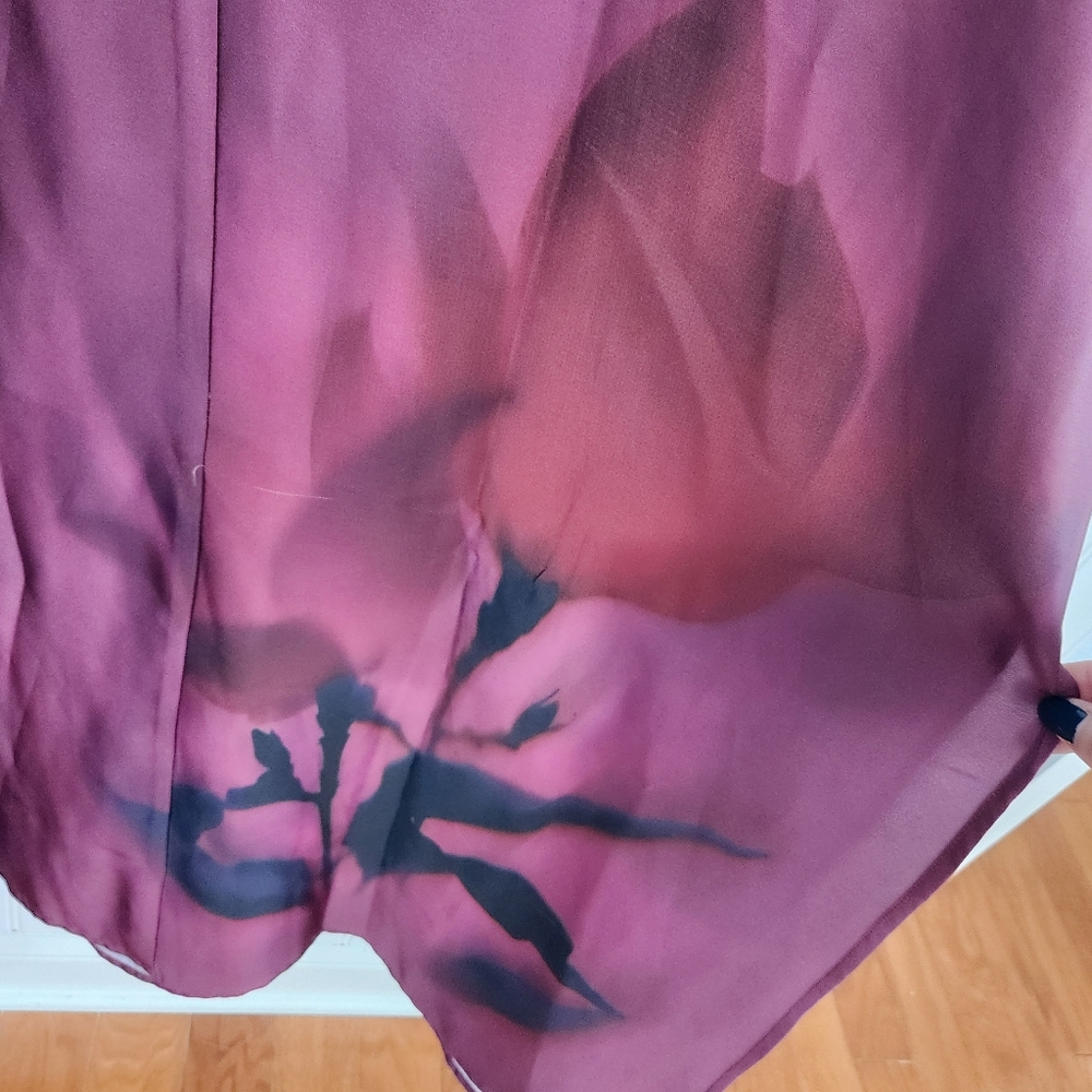Vince Camuto | NWT Wonderwall Satin Maxi Dress Sweet Plum Large - Picture 5 of 13